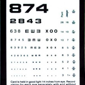 Pocket Eye Test Chart